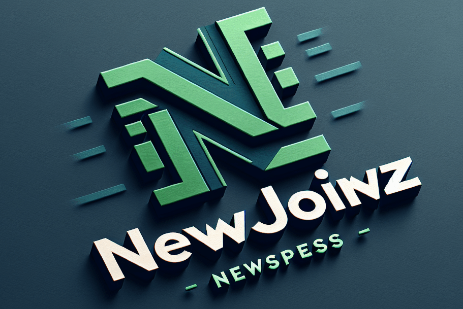 Create a clean, modern logo for a Czech news website called \'NewJoinCZ\'. The logo must include a clear visual element representing a newspaper – such as a folded newspaper icon, digital article layout, or abstract headline symbol. The full name \'NewJoinCZ\' should be included in bold, modern typography. Use a green color palette (e.g., emerald or fresh green tones) to suggest growth and clarity. The style should be minimalistic, reliable, and suitable for both online and mobile news platforms.
